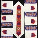 طقم مفرش سفرة رانر 7 قطع  بالوان مختلفة