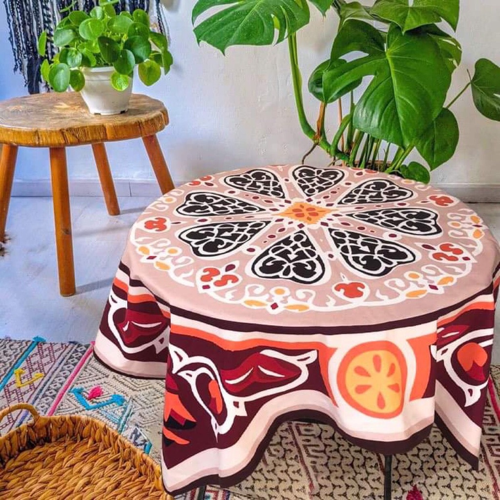 مفرش سفرة خياميه 140*140 هيضيف لبيتك اجواء رمضان