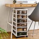 تربو منظم 6 ادراج للمكتب والحمام والمطبخ بعجلات لسهولة الحركة