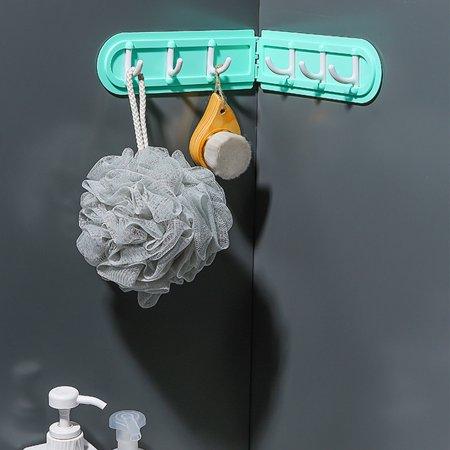 شماعة حائط 6 هوك زاوية للمطبخ والحمام وغرف النوم لزق دبل فيس قوي