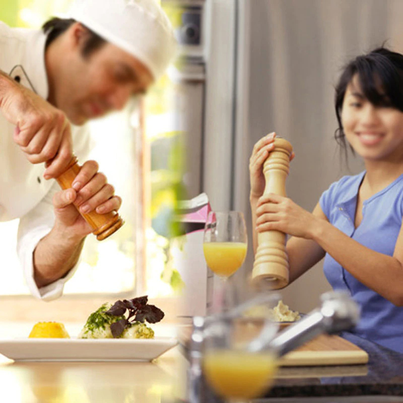 مطحنة فلفل اسود وتوابل يدوية خشب عملية وسهلة الاستخدام