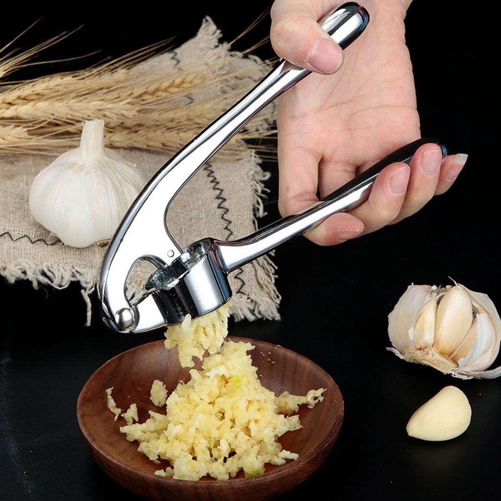 هراسة ثوم يدوية معدن غير قابل للصدأ