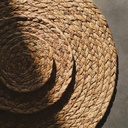 كوستر خوص هاند ميد دائري حامل للاطباق والحلل للسفرة والمطبخ  25 سم