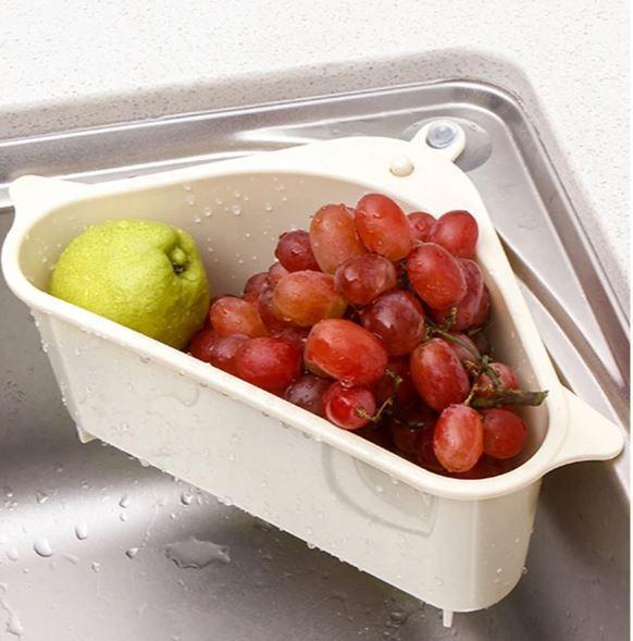 صفاية ركنه حوض مطبخ وحامل ليفه وسفنجه