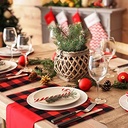 مفارش سفره 6 قطع لتقديم الطعام بالوان مختلفة