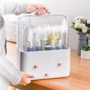 منظم 3 درج مع رف علوي للميكب وادوات العناية بالشعر والبشرة والاكسسورات