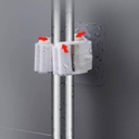 حامل مكانس فردي يثبت بلزق دبل فيس قوي