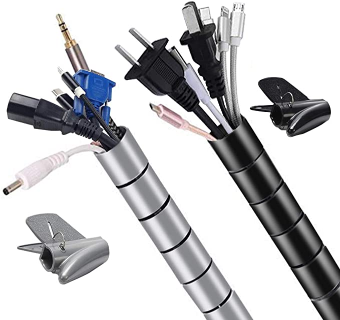 جراب مجمع ومنظم وخافي للاسلاك والكابلات قابل للقص