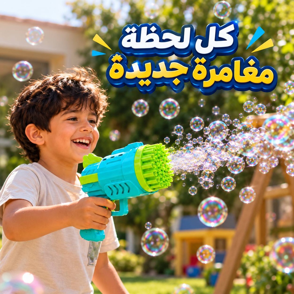 مسدس بابلز  للاطفال 29 فتحة يعمل بضغطة زر واحدة