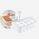 علبة حفظ وتنظيم البيض داخل الثلاجة بغطاء اكليريك تسع حتي 15 بيضة