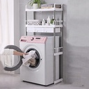 استاند منظم وحامل ادوات الحمام فوق الغسالة والتواليت 2 رف مع  3 ادراج متعدد الاستخدام