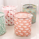 سلة دائرية لملابس الغسيل ولعب الأطفال قابلة للطي