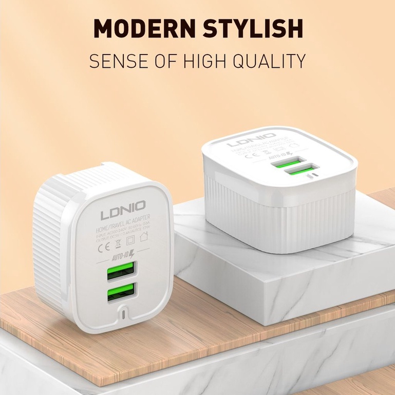 شاحن حائط يو اس بي سريع ثنائي لشحن جهازين في وقت واحد