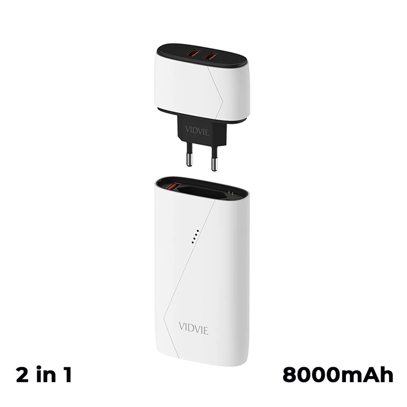 باور بانك وشاحن يو اس بي سريع 2 في 1 8000 ملي امبير