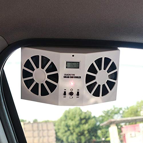 شفاط سيارة زوجي بالطاقة الشمسية لتبريد السيارة اثناء الوقوف والركنه