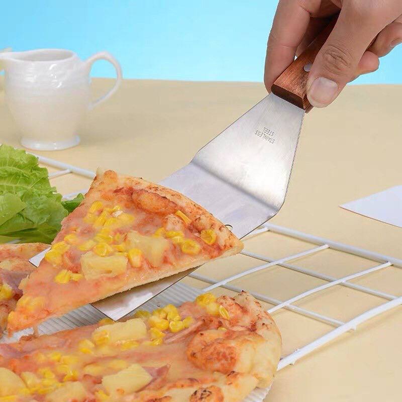 ملعقة مسطحة للشوي وحمل الطعام والبيتزا  والحلويات متعددة الاستخدام