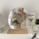 مرايا ضد الكسر مع استاند خشب متغيرة الاوضاع لديكور البيت