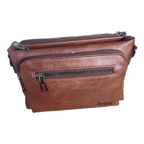 شنطة جلد رجالي كروس ويد 2 في 1 للشغل والجامعه والخروج