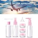 طقم زجاجات السفر 6 قطع لمستحضرات التجميل والعناية الشخصية