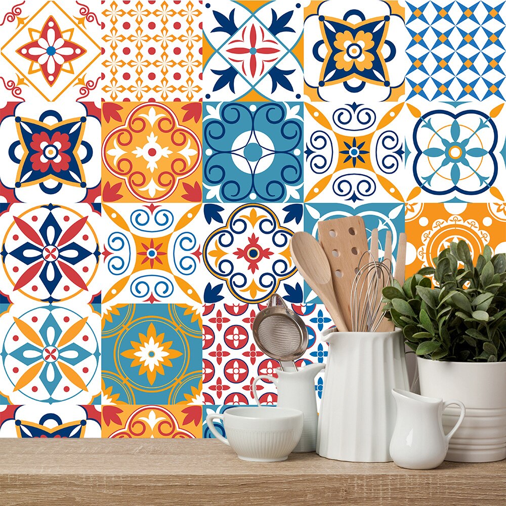 رول استيكر لاصق باشكال اندلسية مبهجه للارضيات والحوائط والاثاث