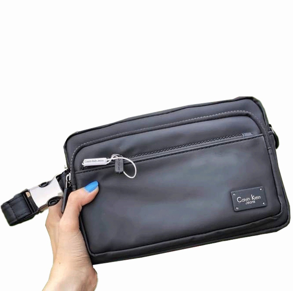 شنطة يد وكروس رجالي 3 جيوب خارجية كبيره مع جيب داخلي جلد مقلوب