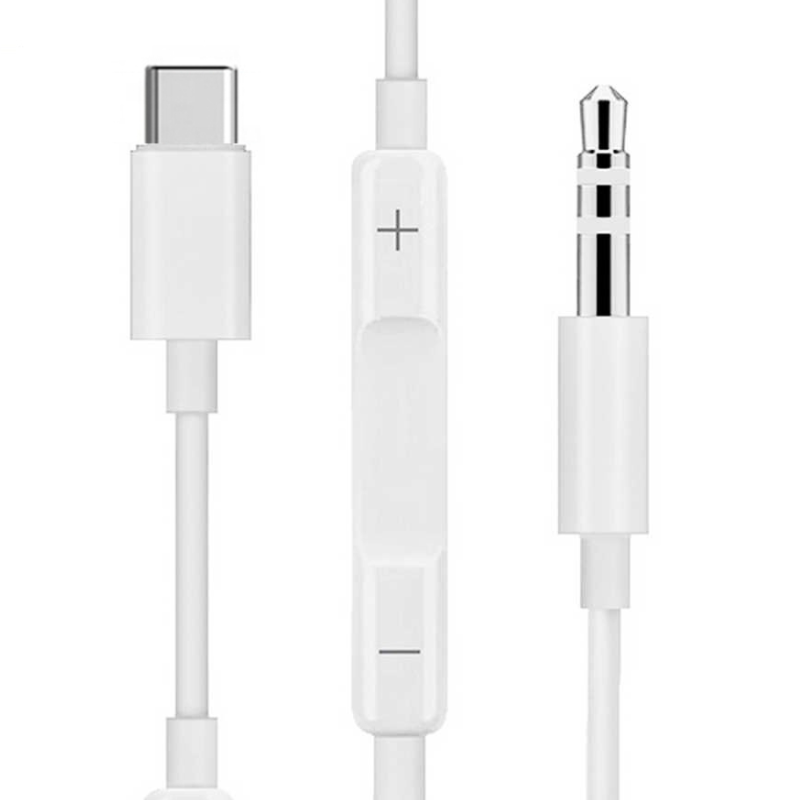 وصلة تحويل تايب سي الي (اي يو اكس) للاندرويد لسماع الأغاني والاستمتاع اثناء القيادة بأمان مع ازرار للتحكم بالصوت