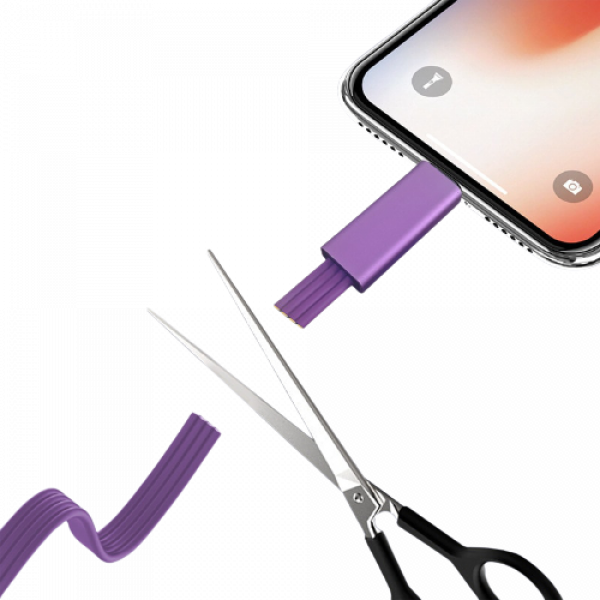 كابل شحن يو اس بي سريع للايفون قابل للقص واعادة الاستخدام 1.5 متر