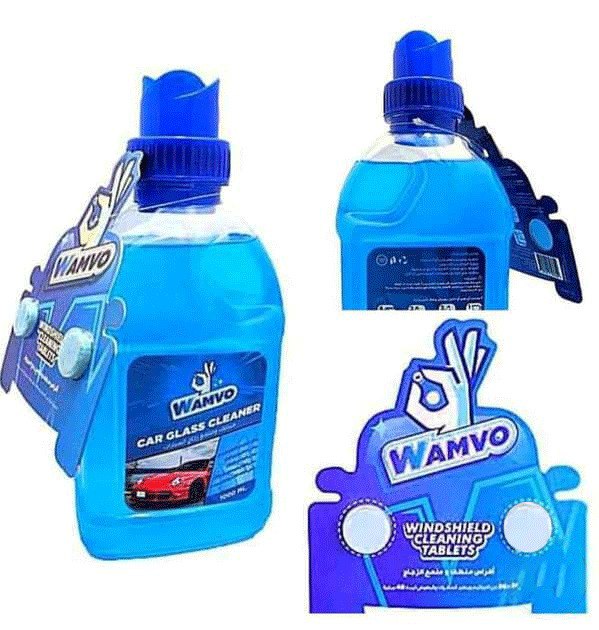 منظف وملمع زجاج السيارات مع حبيبات فوارة لإزالة الأتربة والأوساخ والحماية من الخدوش