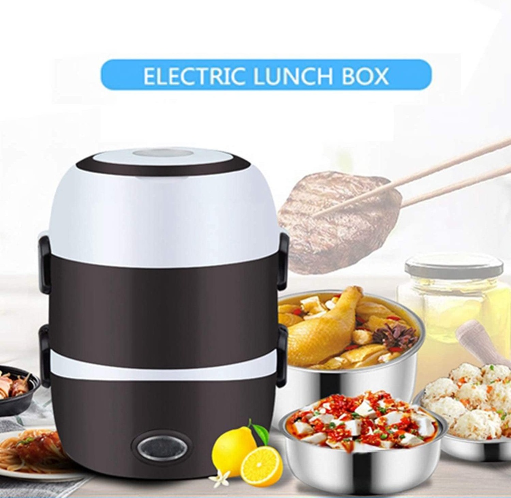 عمود طعام كهربائي 2 دور لتسخين وتناول طعام منزلي صحي وقت الدراسة والعمل 200 وات