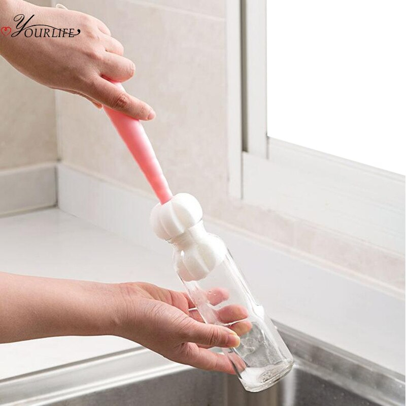 فرشة تنظيف زجاجات المياه الطويلة  والأكواب وببرونة الاطفال علي شكل جزرة