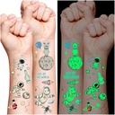 تاتو مضيء مؤقت قابل للإزالة أمن علي البشرة بأشكال مختلفة