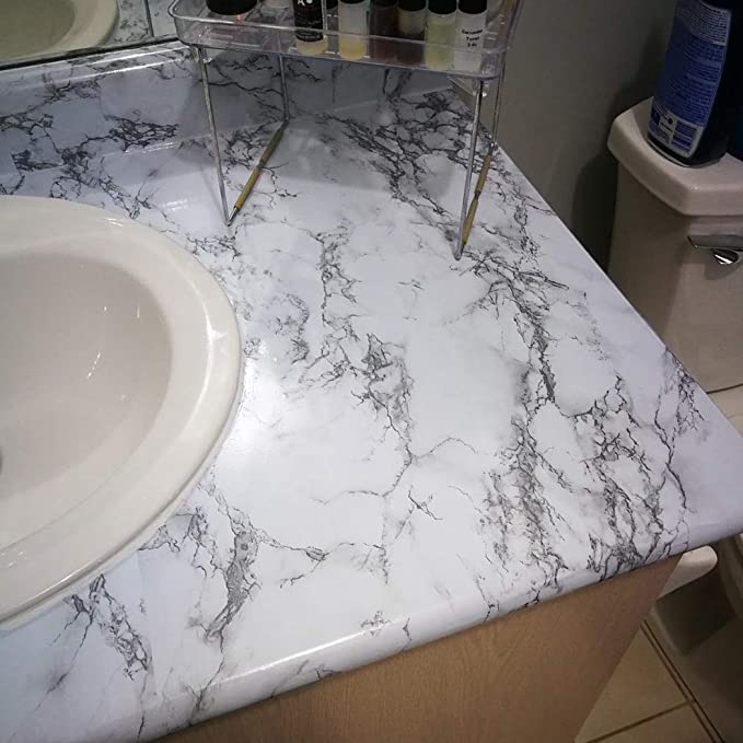 رول استيكر رخامي وتربروف مقاوم للنيران للحوائط والترابيزات سهل التنظيف