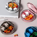 منظم يومي لحبوب الدواء والفيتامينات مقسم 4 خانات محمول لعدم النسيان وللسفر والخروج