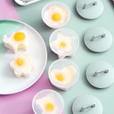 قوالب سلق بيض بدون قشر 4 قطع باشكال مختلفة مع فرشة توزيع زيت لمنع الالتصاق