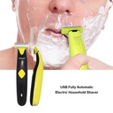 ماكينة حلاقة وتربروف 3 شفرات بمقاسات مختلفة للرجال والنساء تعمل بالشحن