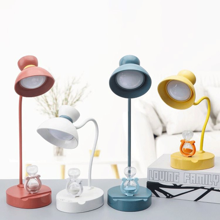 أباجورة مكتب ليد لونين ضوء و3 درجات مختلفة مع ساعة رملية