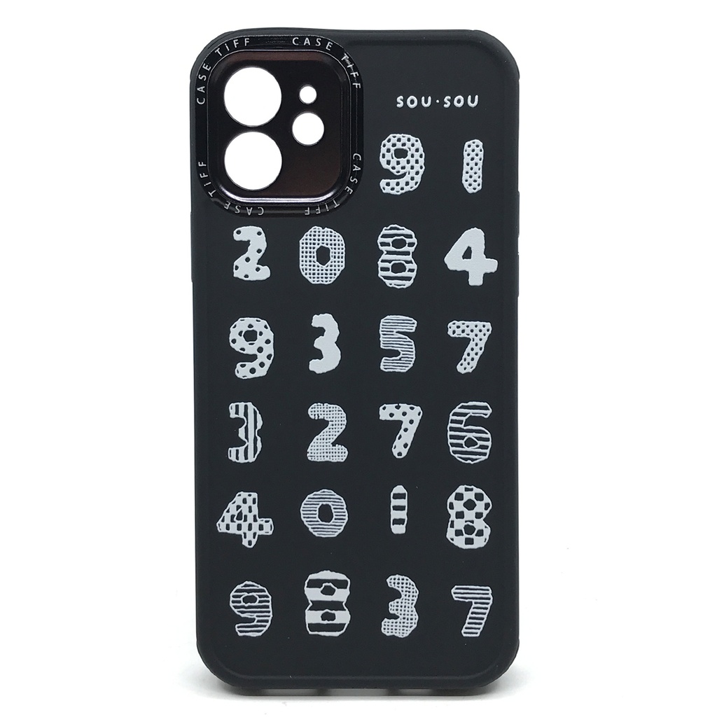 iPhone 13 Silicon Protective Case with Cool Number Design 