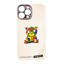 iPhone 13 Pro Max Silicon Case Colorful Bear Camera Frame 