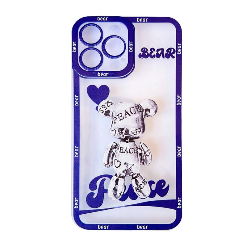 iPhone 13 Pro Max Protective Case Camera Frame Cool Bear Design 