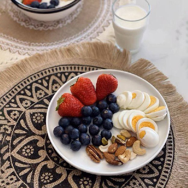 كوستر خوص دائري للاطباق والحلل للسفرة والمطبخ مختلفة 37 سم