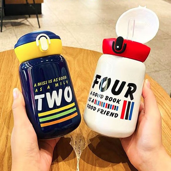 Trendy Numbers Thermal Stainless-Steel Sealed Mug 380 ml