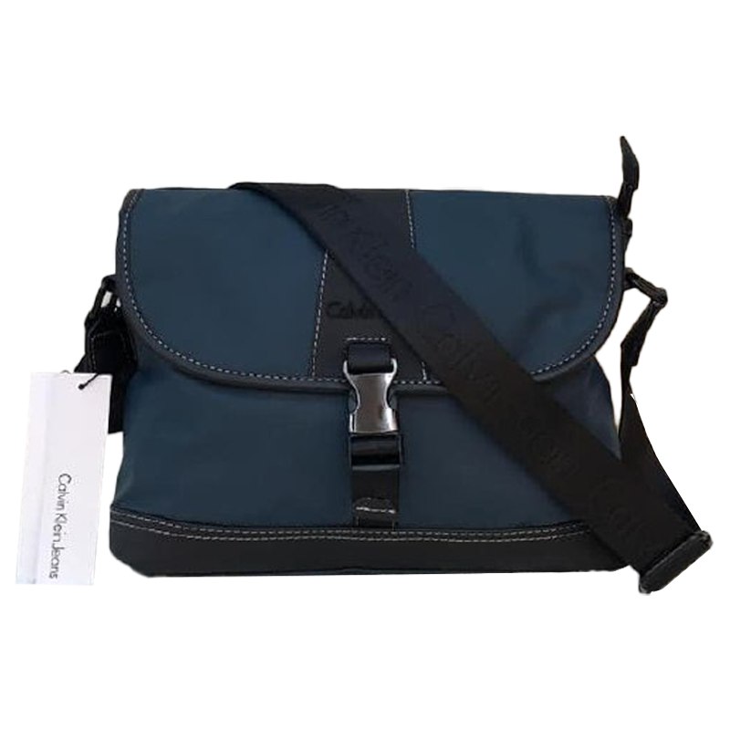 Men Cross Leather Big Bag with Secret Internal Pocket &amp; External Buckles