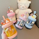 Mini Mug with Lid &amp; Straw &amp; Attached Toys for Water &amp; Juice 470 ml