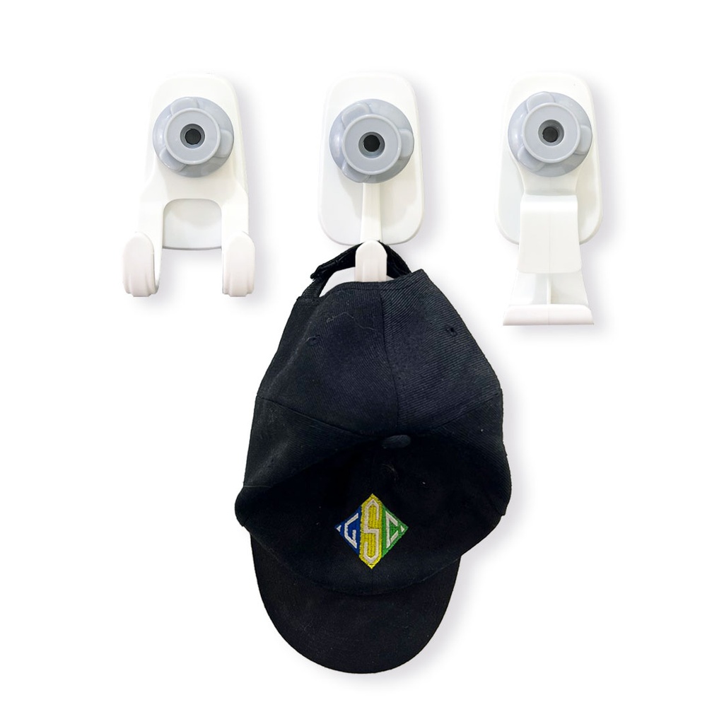 هوك 3 قطع ذاتي اللصق لتعليق الملابس وادوات المطبخ والحمام بدون تخريم وحفر