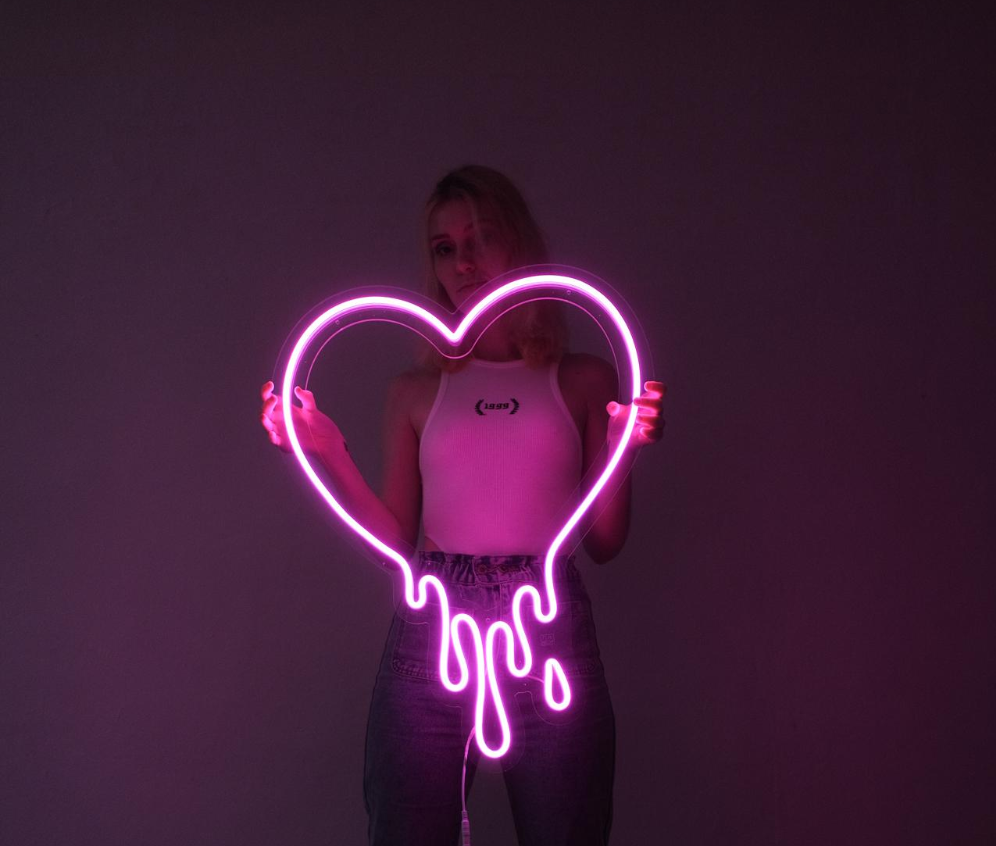 Heart Neon Led Light Sign Art Decor 50*60‎