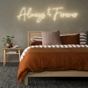 Always &amp; Forever Neon Led Light Sign Art Decor