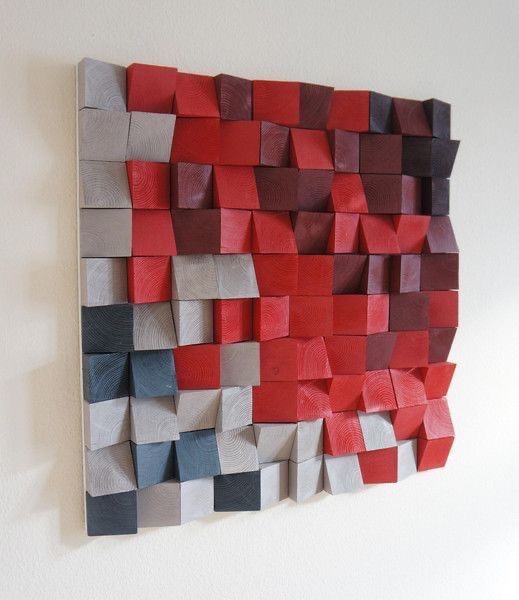 Scattered Rose Mosaic 3D Wood Wall Art