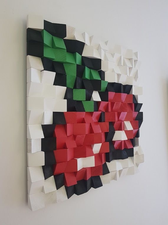 Cherry On Top Mosaic 3D Wood Wall Art