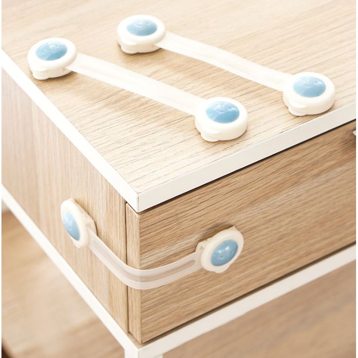 مجموعة قفل أمان سلامة الأطفال لغلق الثلاجة والخزائن والابواب والدواليب والأدراج  ٢ قطعة