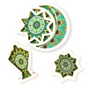 طقم صواني رمضانيه 3 قطع هلال وفانوس ونجمة لتقديم العصائر والمكسرات للضيوف